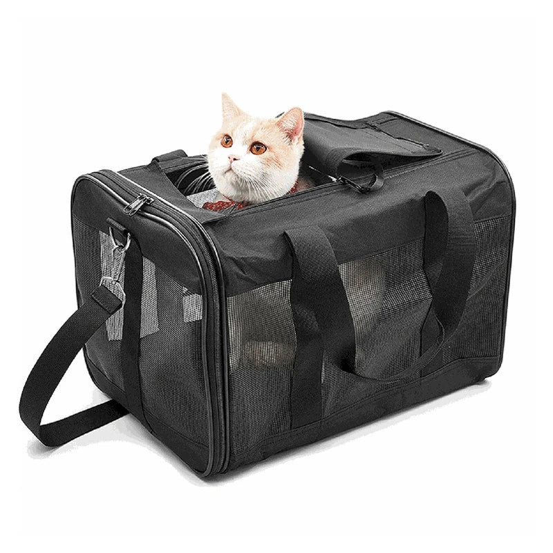 Travel Pet Bag Portable For Outdoor Carrying One Shoulder Breathable Cat Dog Bag Comfort Foldable Handbag Pet Transport Bag