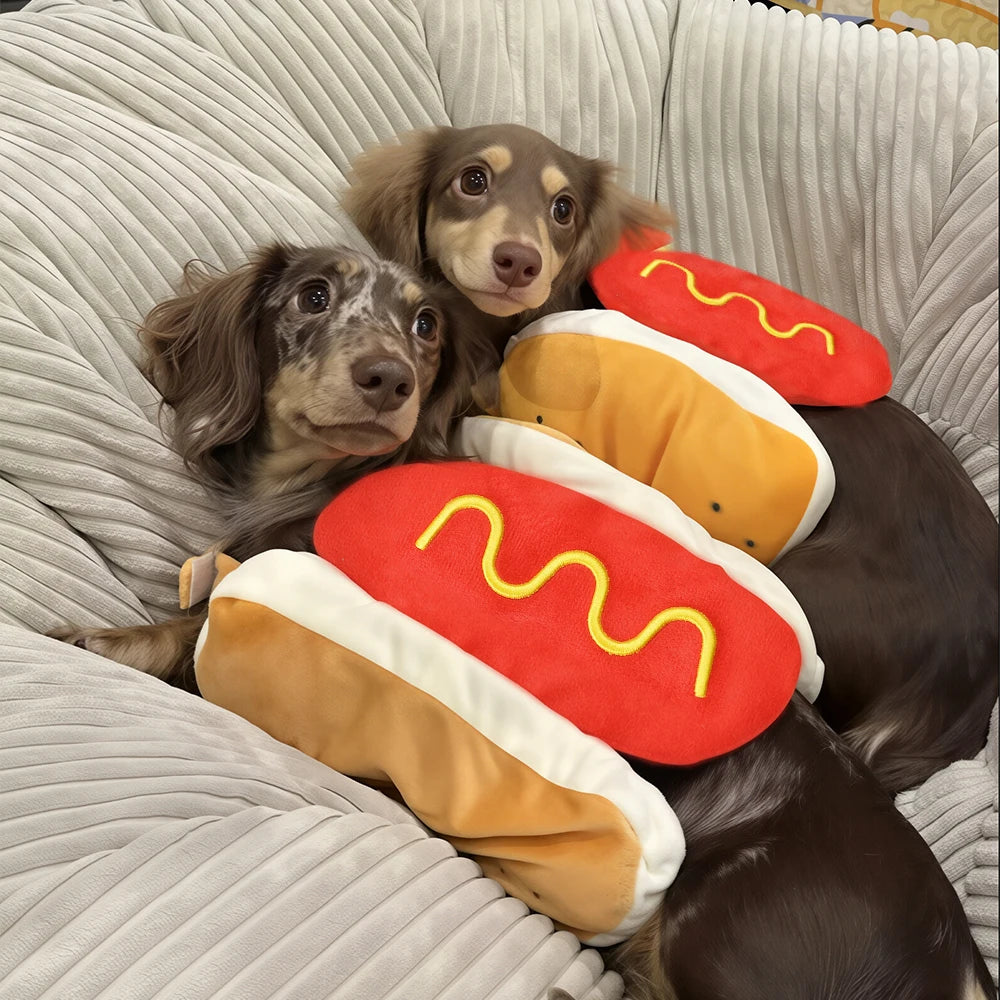 Funny Pet Hot Dog Costume Cute Puppy Clothes Cosplay Outfit for Birthday Party Halloween Christmas Photo Shoot Holiday Dress Up