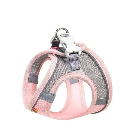 Cat Harness & Leash Set, Adjustable Escape-Proof Breathable Summer Mesh Vest, Outdoor Walking Kitten, Night Reflective