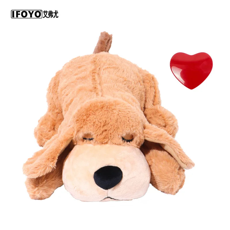 IFOYO Pet Heartbeat Puppy Behavioral Training Dog Plush Pet Comfortable Snuggle Anxiety Relief Sleep Aid Doll Durable