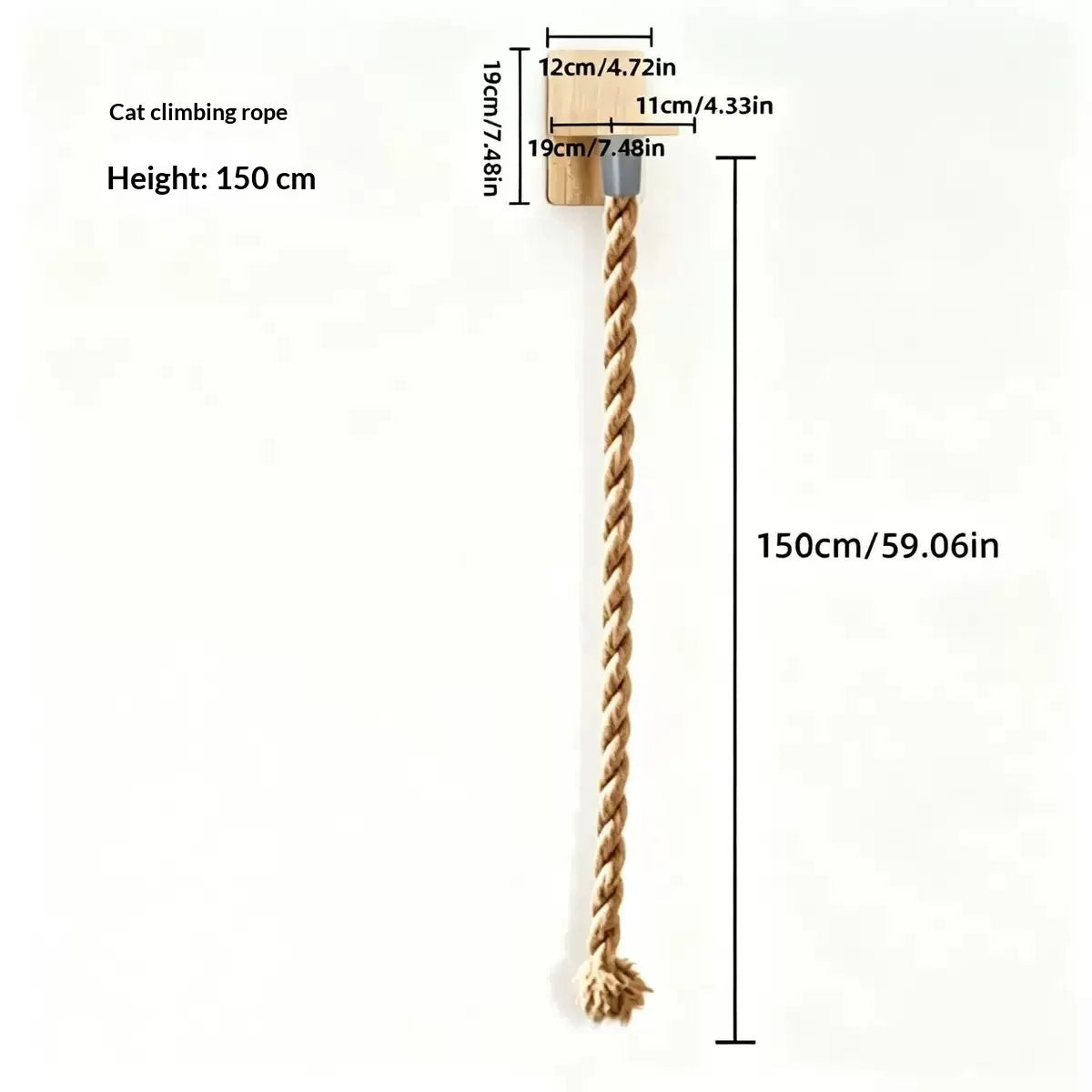 Floor To Ceiling Cat Tree Set, Sisal Rope Cat Ladder & Platform, Space Saving Cat Climbing Tower for Small Apartment