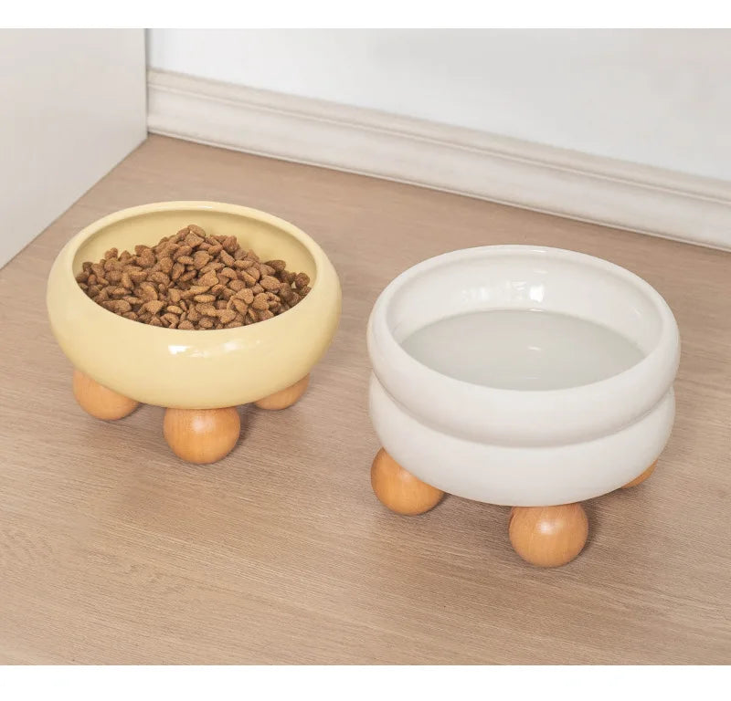 Small Dogs Ceramic Bowl Nordic Cat Food Water Feeders Cute Pet Feeding Supplies Puppy Kitten Drinking Eating Accessories