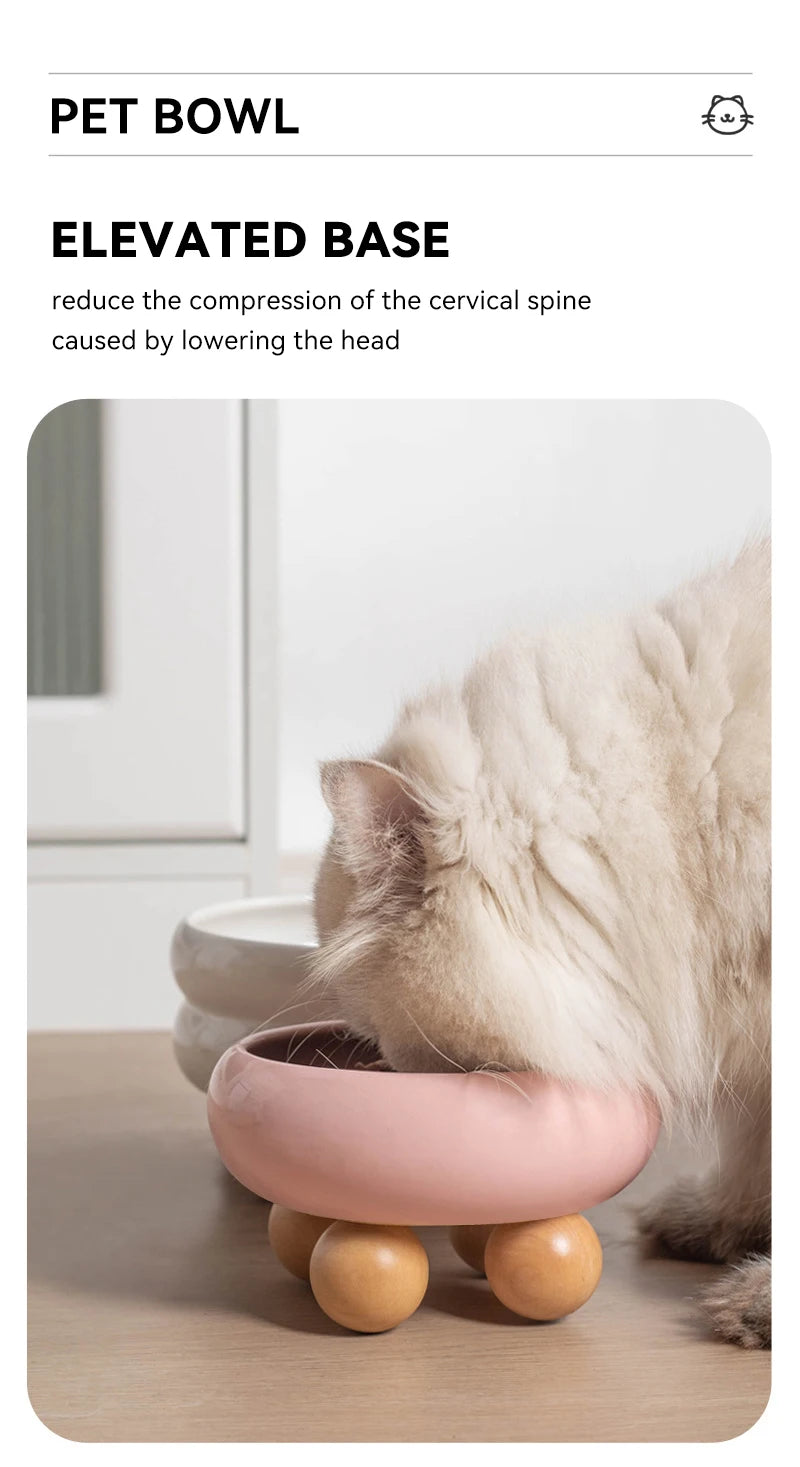 Small Dogs Ceramic Bowl Nordic Cat Food Water Feeders Cute Pet Feeding Supplies Puppy Kitten Drinking Eating Accessories