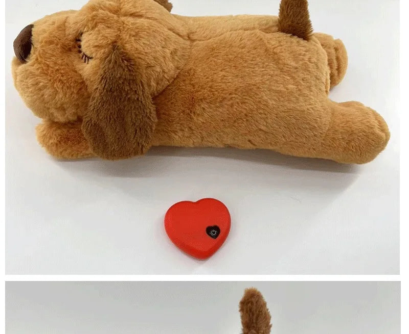 Pet Anxiety Relief Sleep Toy, Dog Interactive Plush Heartbeat Toy, Cat Soothing Companion Toy, Pet Stuffed Toy