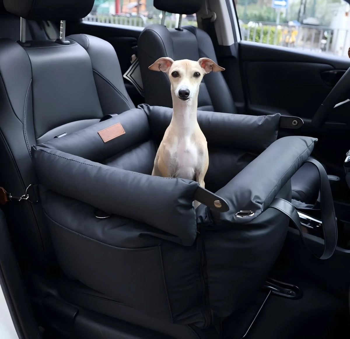 Pet Outing Luxury Faux Leather Dog Car Seat Waterproof Dog Beds Kennel Pet Booster Car Seat Dog Cat Travel Seat