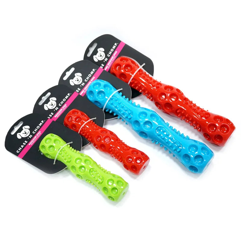 Caitec Dog Toys Squeaking Stick Springy Suitable for Tossing and Chasing Very Soft Pet Toy