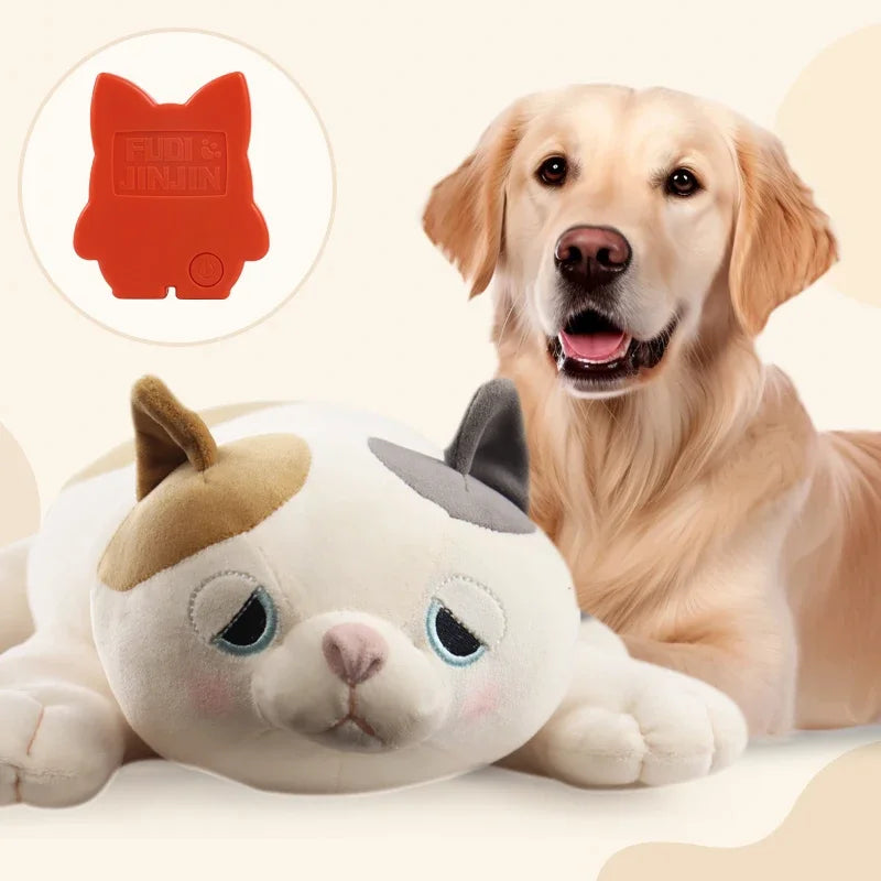 Heartbeat Puppy Toy for Dog Anxiety Relief Plush Dragon Calming Sleep Aid Companion Crate Training Warm Puppy Toy
