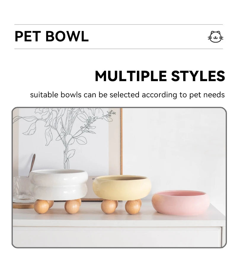 Small Dogs Ceramic Bowl Nordic Cat Food Water Feeders Cute Pet Feeding Supplies Puppy Kitten Drinking Eating Accessories