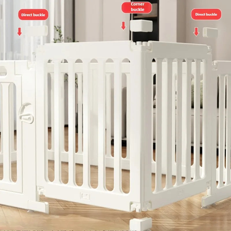Height 60cm Pet Fence Large Space Puppy Fence Indoor Isolation Washable Household Dog Fence Double Suction Cup Safety Dog Cage