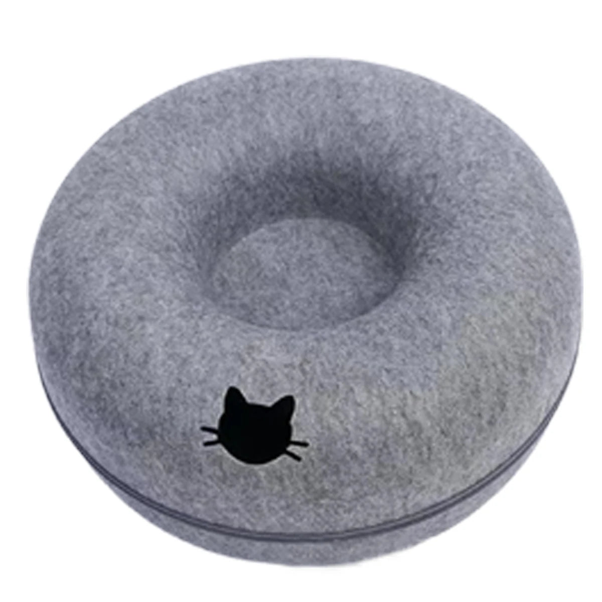 B-Tunnel Donut Cat Bed Interactive Tunnel Pet Felt Indoor Toys Cats House Kitten Training Toy Cat Kennel Cat Accessories