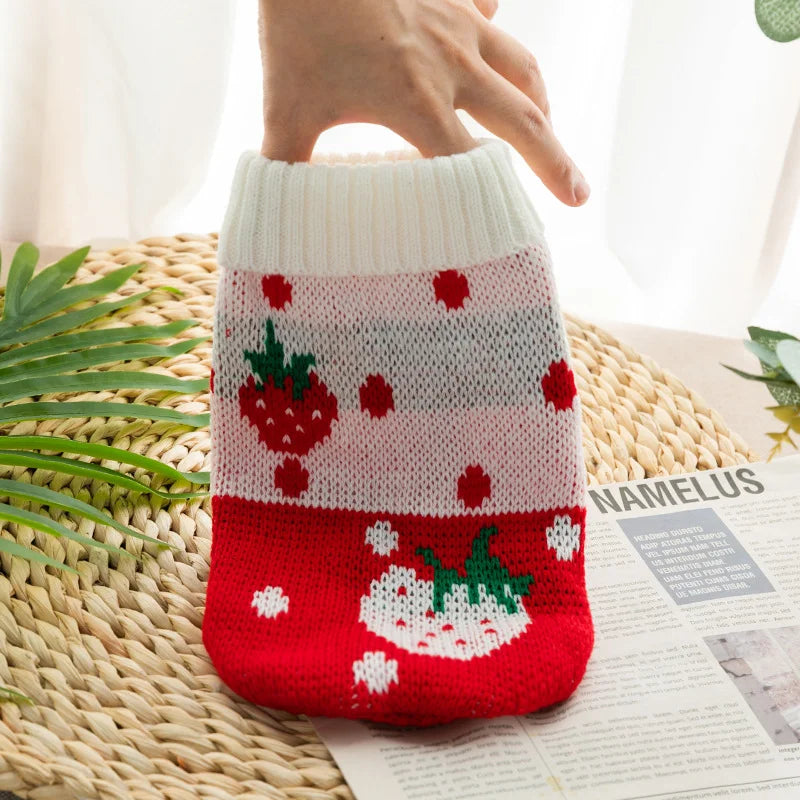 Christmas Style Pet Dog Sweater New Year Costume For Cat Cute Knitted Wool Puppy Clothes Warm Soft Winter Apparel For Medium Pet