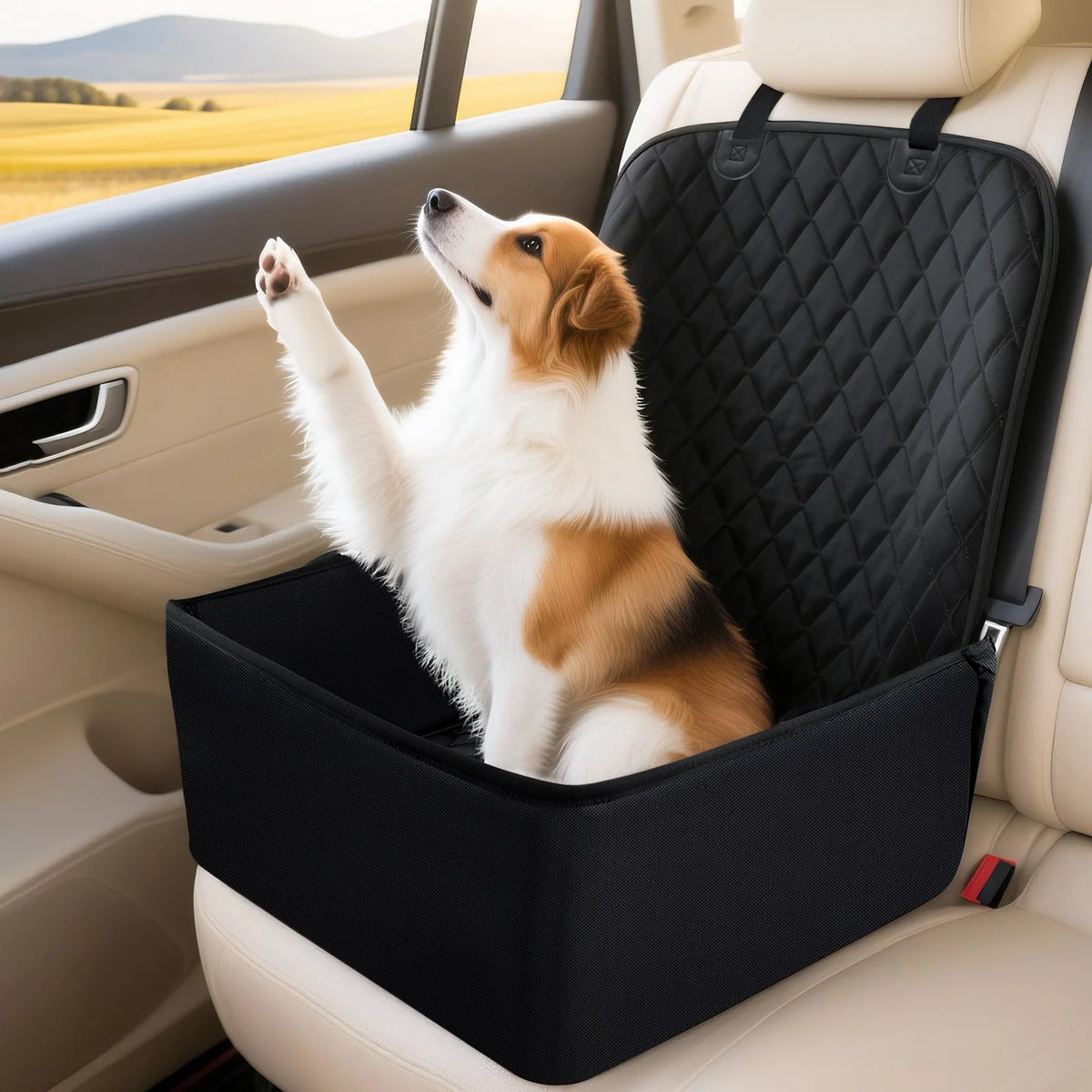 Dog & Cat Car Seat Cover – Waterproof Dirt-Resistant Pet Car Seat Protector Mat for Road Trips & Holidays