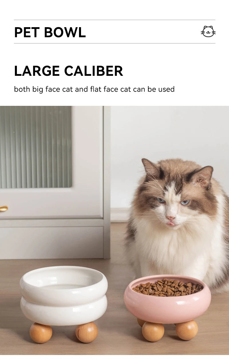 Small Dogs Ceramic Bowl Nordic Cat Food Water Feeders Cute Pet Feeding Supplies Puppy Kitten Drinking Eating Accessories