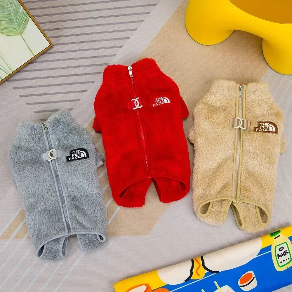 Fleece Dog Sweaters for Small Dogs Boy Girl Dog Clothes Winter Warm Pet Pajamas Pjs Jumpsuit Dog Outfits Onesies for Chihuahua