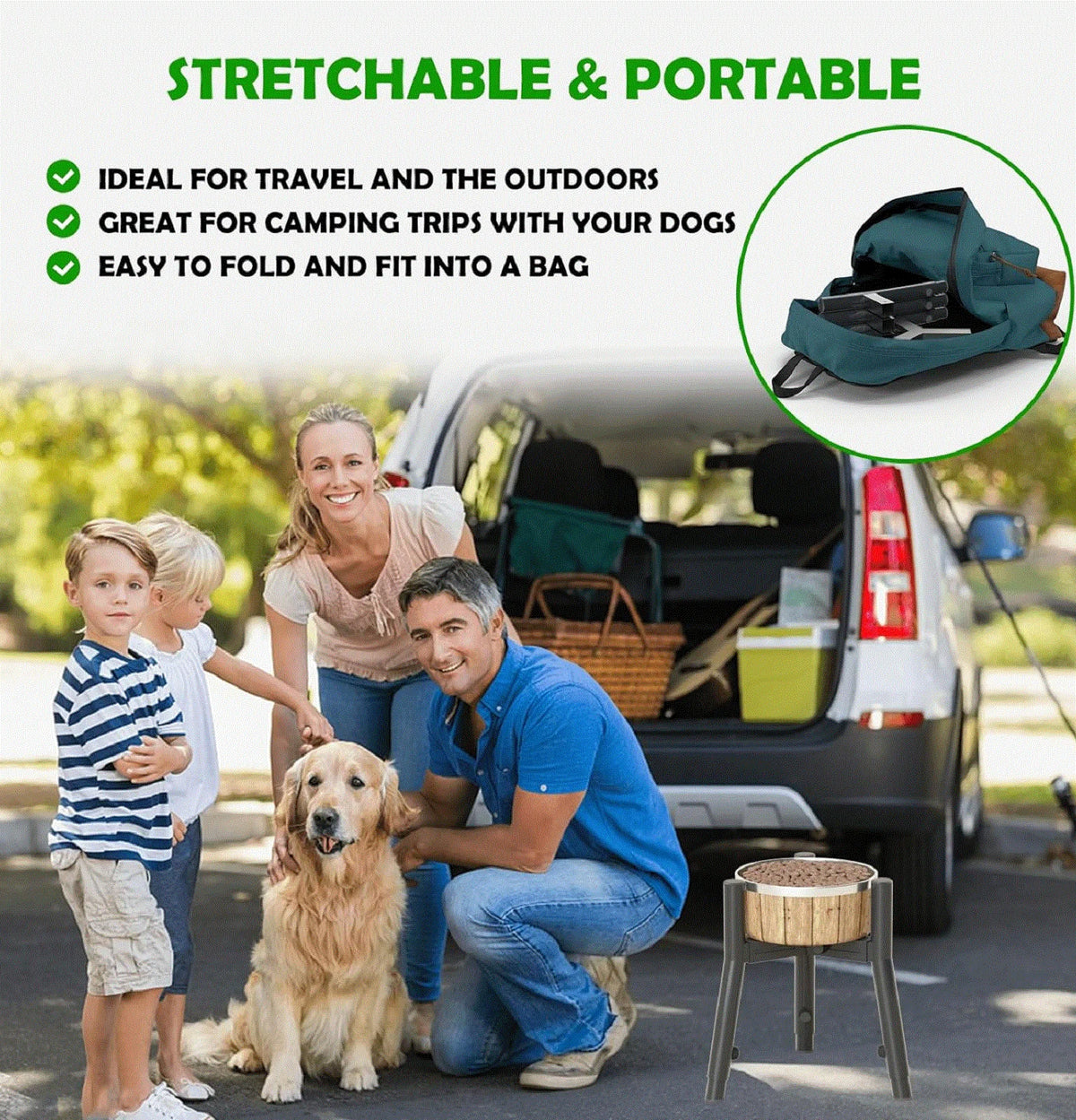 3 Height Adjustable Dog Bowl Stand for Large Dogs,Adjustable Width Metal Elevated Dog Bowls(Bowl Not Included)