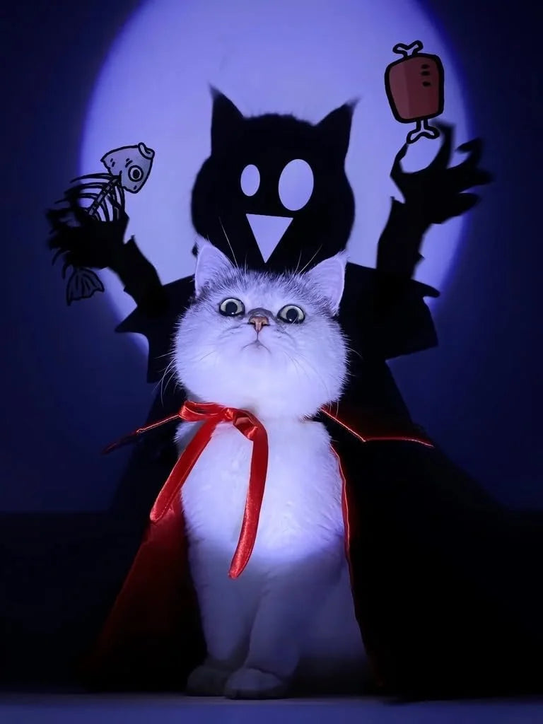 Dog Cat Halloween Costume,Vampire Devil Cape Cloak Pet Costume for Cats Dogs Halloween Costume Party Supply