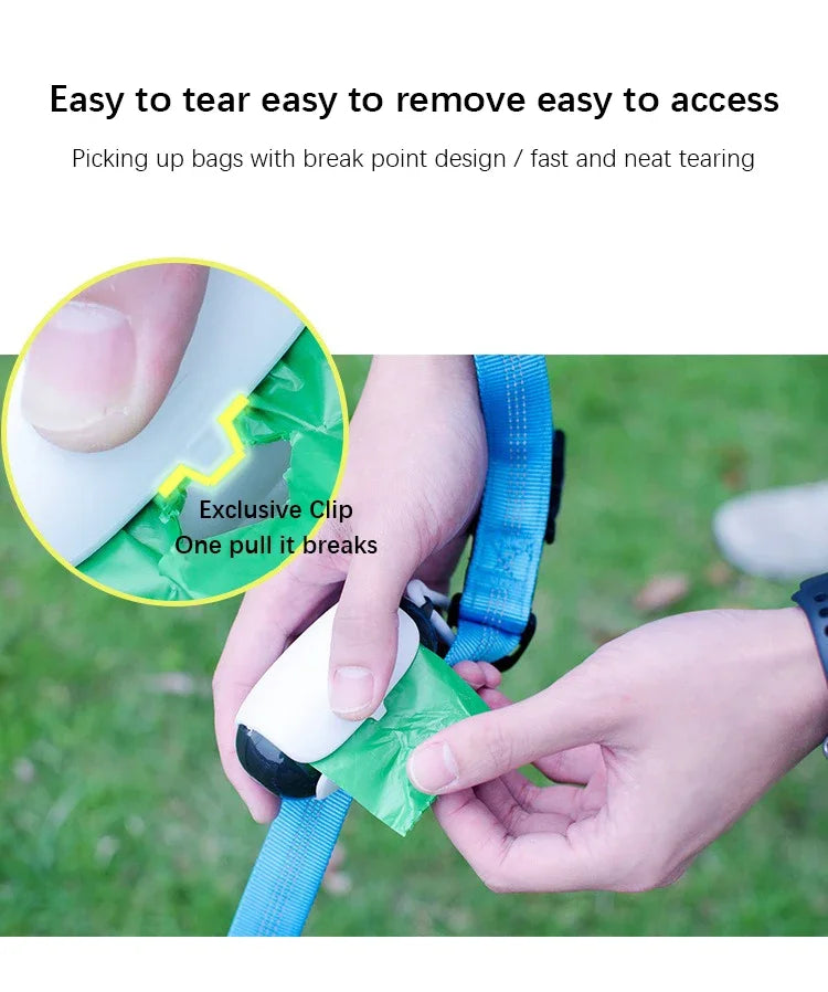 Dog Poop Bags Value Pack, 5 Rolls + 1 Dispenser with Leash Clip, Biodegradable Eco-Friendly Pet Waste Bags, No Wobbling