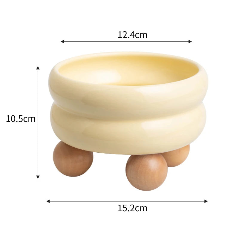 Small Dogs Ceramic Bowl Nordic Cat Food Water Feeders Cute Pet Feeding Supplies Puppy Kitten Drinking Eating Accessories