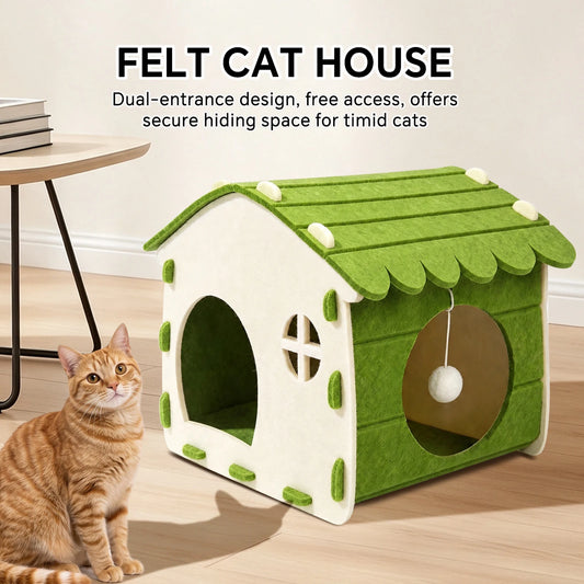 Pet Cat House, Suitable For Both Kittens And Adult Cats. Suitable For Use In Living Rooms, Bedrooms, And For Daily Rest And Play At Home. Ideal Gift For Pet-Loving Friends On Birthdays Or Special Occasions.