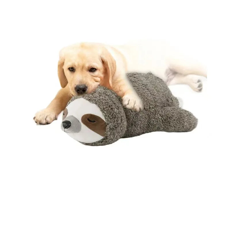 et Heartbeat Sloth Plush Toy Dog Anxiety Relief Puppy Sleep Companion Soft Stuffed Toy for Separation Stress
