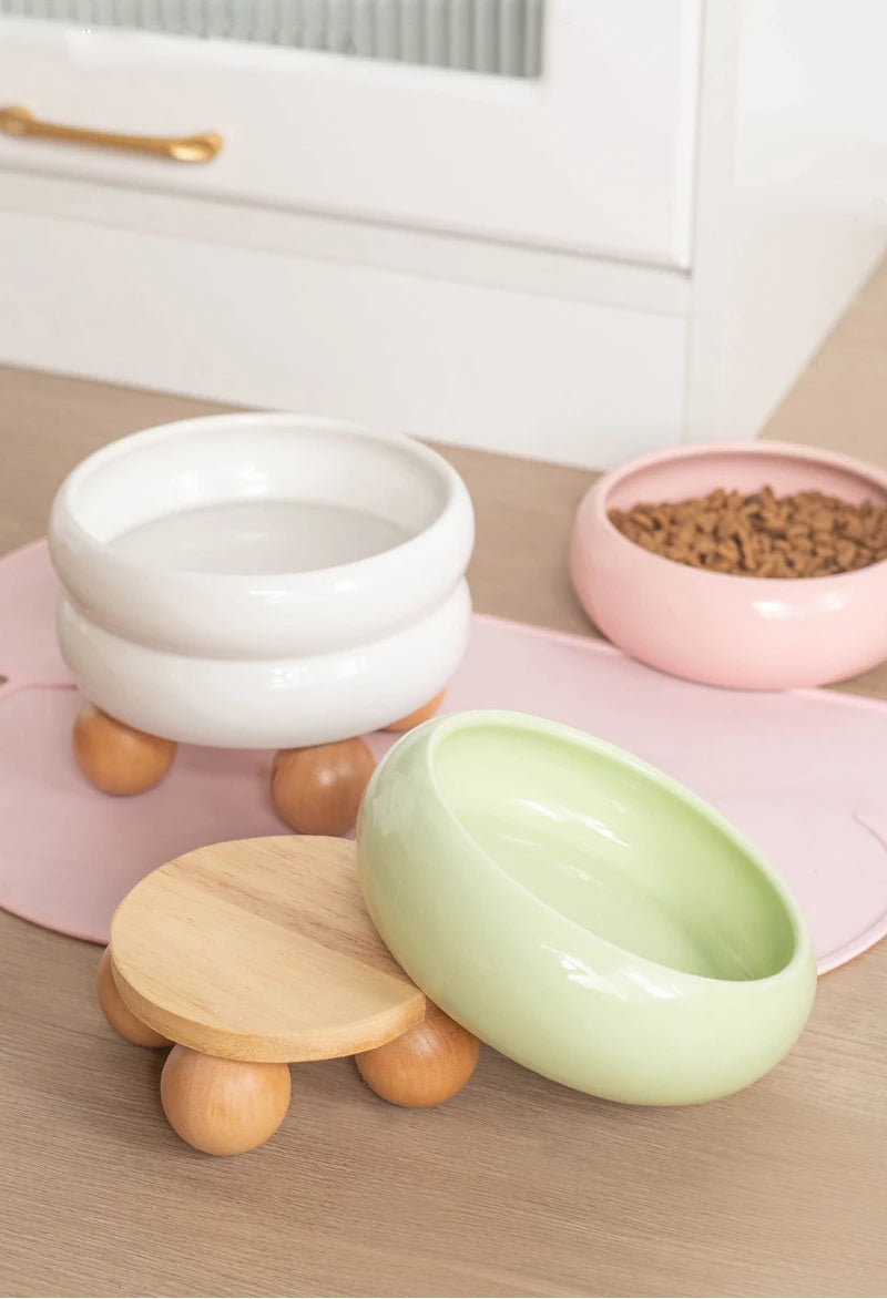 Small Dogs Ceramic Bowl Nordic Cat Food Water Feeders Cute Pet Feeding Supplies Puppy Kitten Drinking Eating Accessories