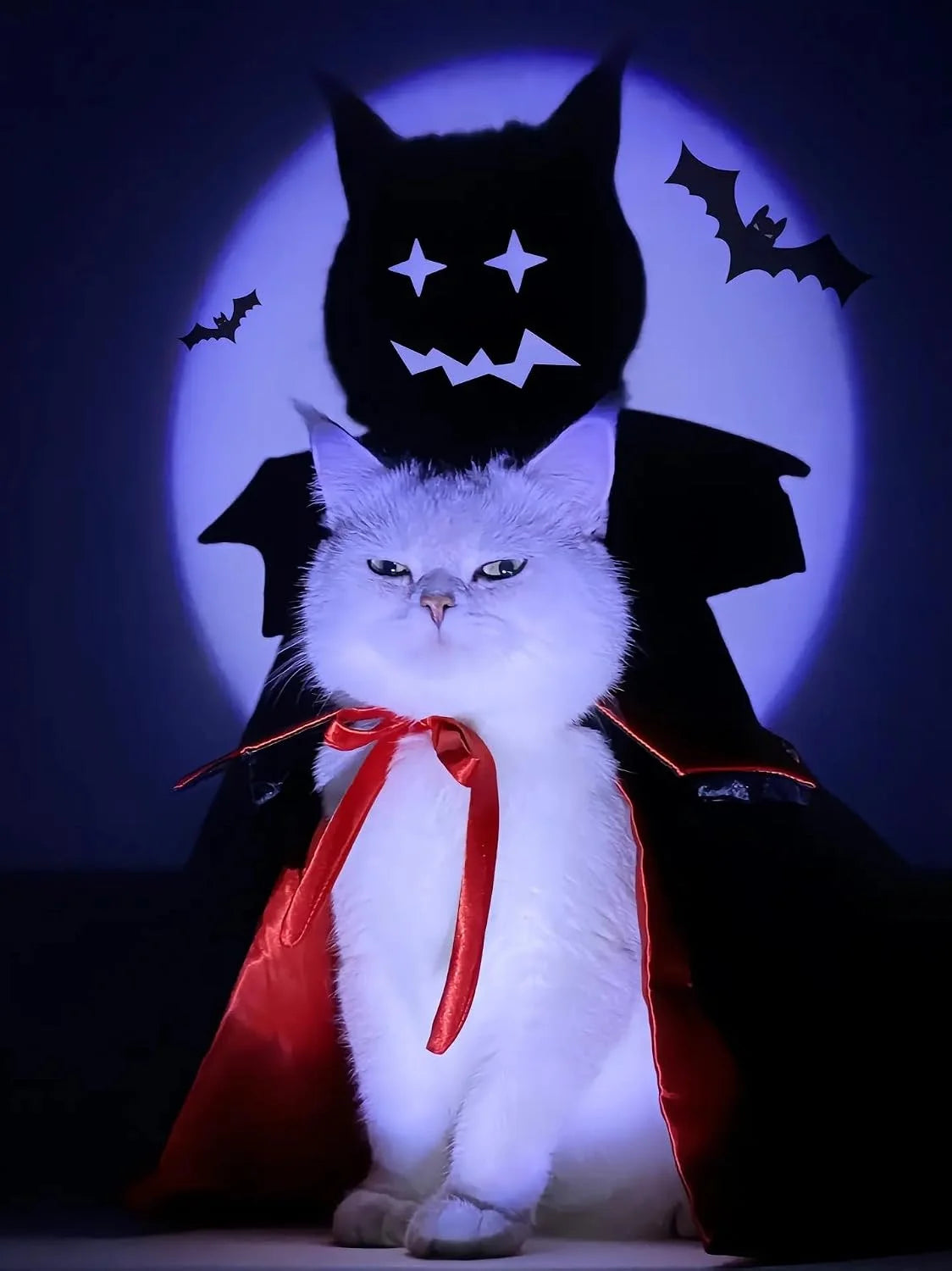Dog Cat Halloween Costume,Vampire Devil Cape Cloak Pet Costume for Cats Dogs Halloween Costume Party Supply