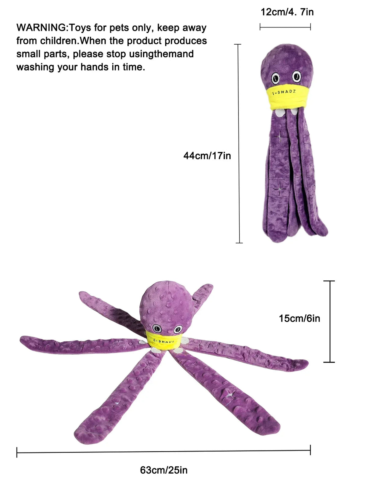Plush Octopus Dog Snuffle Toy – Interactive Puzzle Chew Toy & Slow Feeder for Puppies