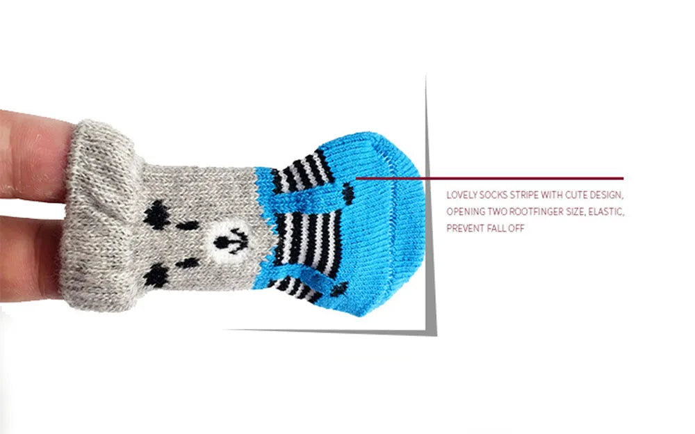 Dog Socks for Small Medium Dogs Non Skid Pet Puppy Grip Socks Paw Protectors Indoor Traction Control Socks for Hardwood Floor