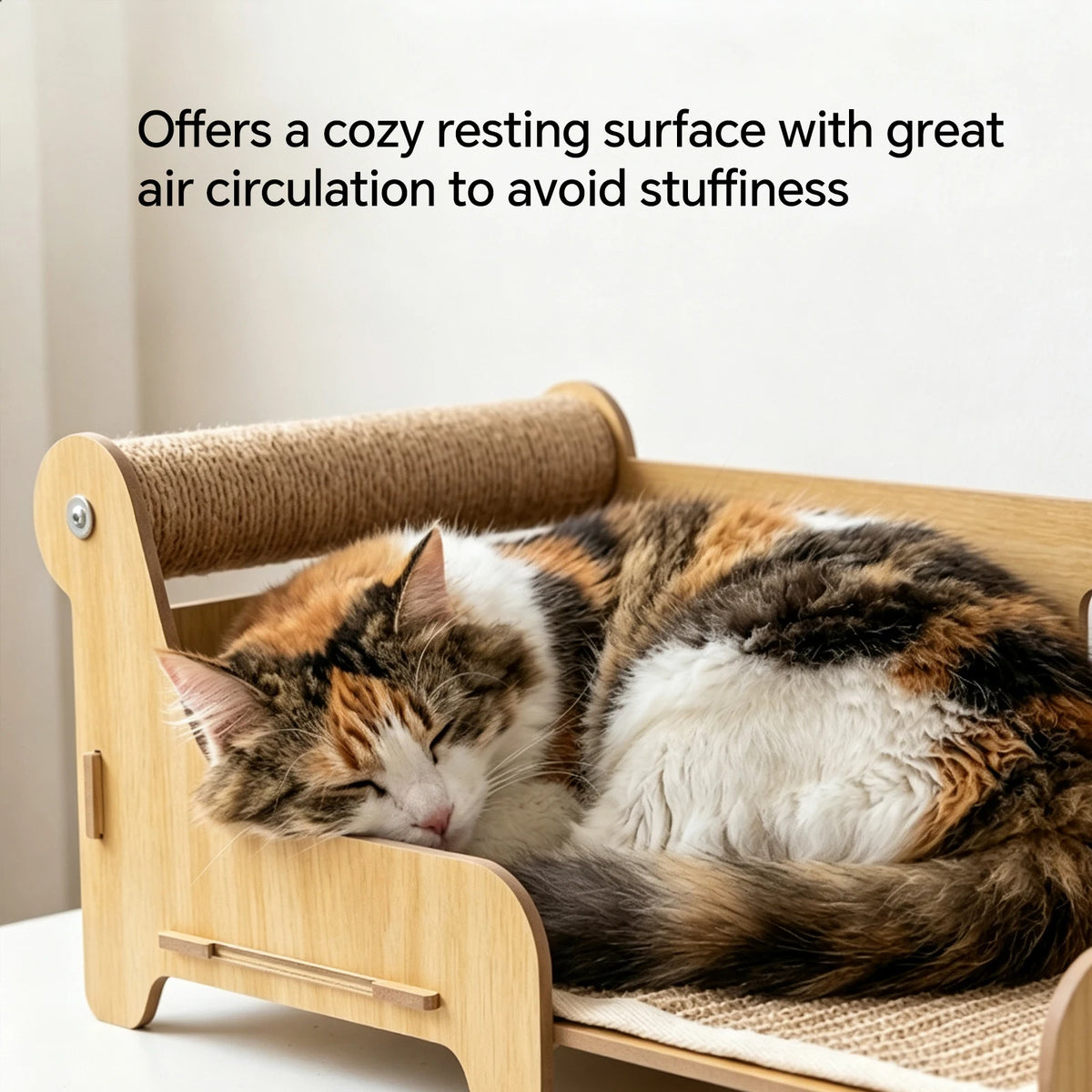 Pet Leisure Chair - Integrated Jute Cat Scratch Pad, Suitable For Indoor Cats To Sharpen Their Claws, Take Naps And For Daily Use. A Great Pet Christmas Gift.