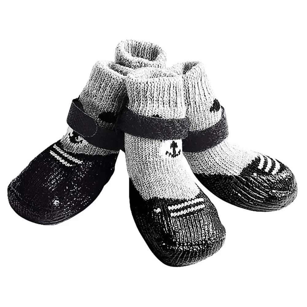 Dog Socks Warm Knit Socks for Cats and Dogs Waterproof Dog Shoes Scratch-proof Foot Covers Anti Scald Feet Pet Socks Teddy Socks