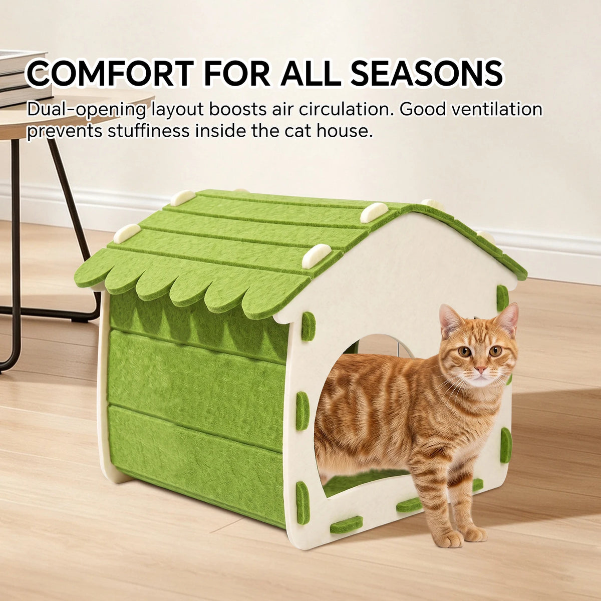 Pet Cat House, Suitable For Both Kittens And Adult Cats. Suitable For Use In Living Rooms, Bedrooms, And For Daily Rest And Play At Home. Ideal Gift For Pet-Loving Friends On Birthdays Or Special Occasions.