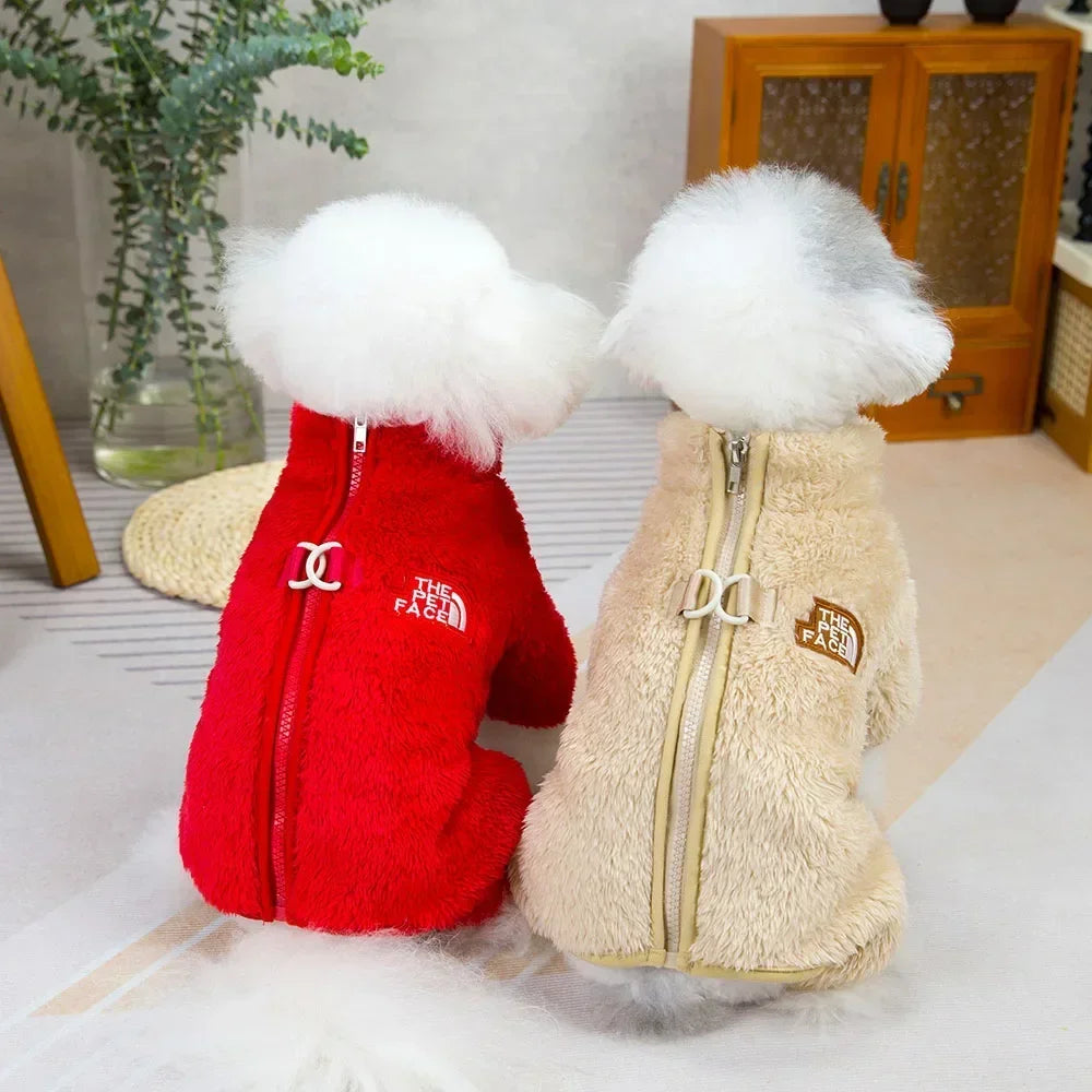 Fleece Dog Sweaters for Small Dogs Boy Girl Dog Clothes Winter Warm Pet Pajamas Pjs Jumpsuit Dog Outfits Onesies for Chihuahua