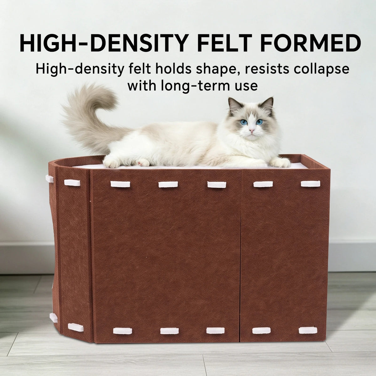 Cat Bed, A Safe And Fun Cat House With Creative Cat Toys. Made Of Felt, This Durable Scratching Toy Is Perfect For Multi-Cat Households As A Christmas Gift.