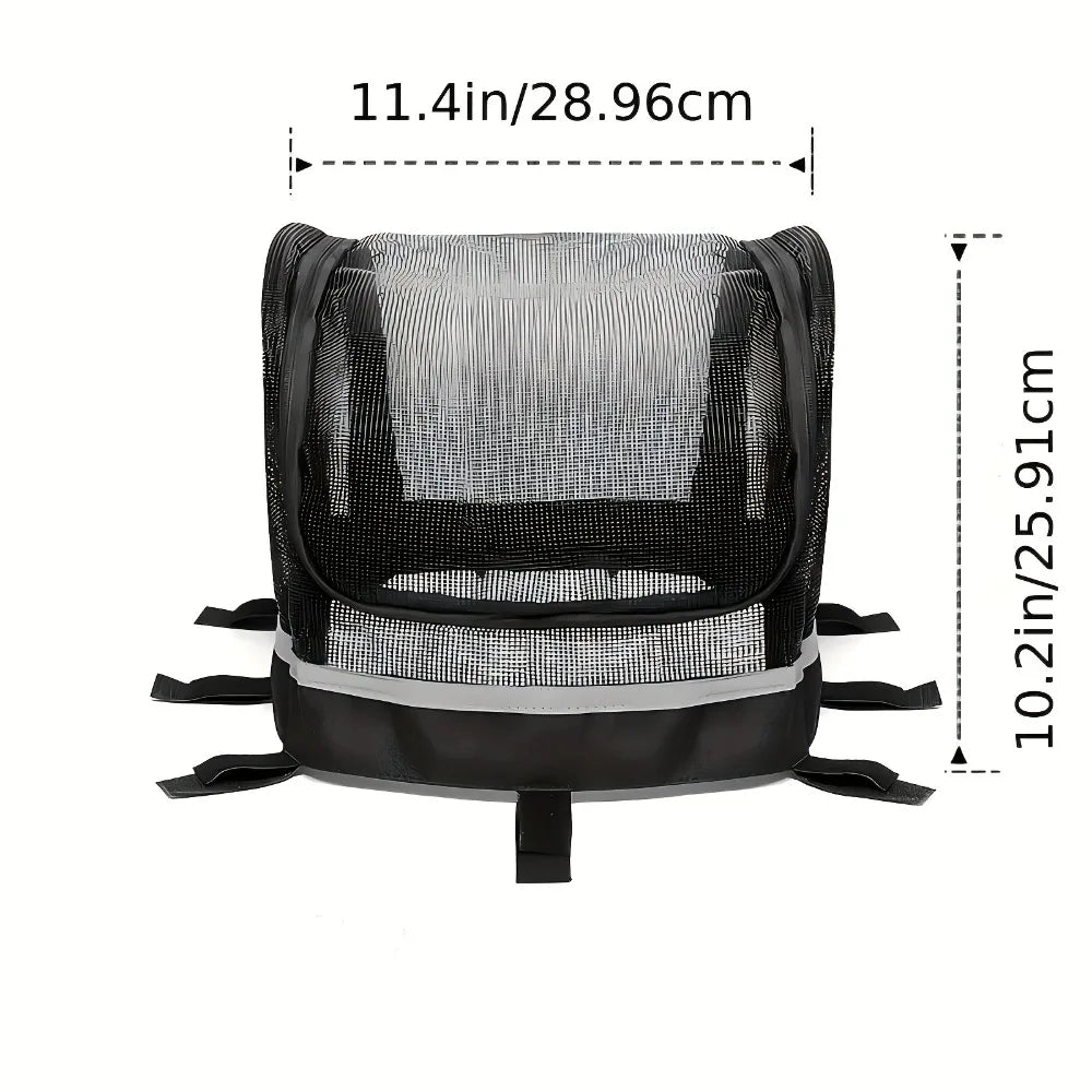 Bike Basket Cover Removable Full Zip Opening Dog Pet Bike Basket Cover Easily Put in & Take Out Breathable Net for Basket
