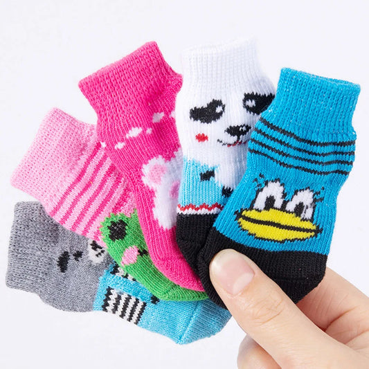 Dog Socks for Small Medium Dogs Non Skid Pet Puppy Grip Socks Paw Protectors Indoor Traction Control Socks for Hardwood Floor