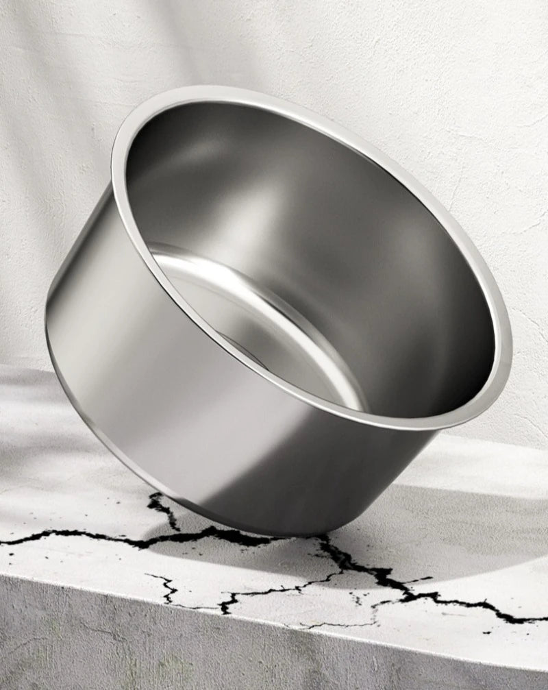 Large Stainless Steel Dog Slow Food Bowl with Thickened Stand Elevated  Pets Products Supplies Feeders Accessories Tip Proof