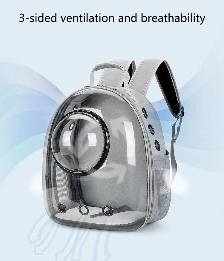 Pet Cat Carrying Bag Breathable Portable Pet Outdoor Travel Backpack Transparent Bag Carrier Pet Transport Space Capsule Bag