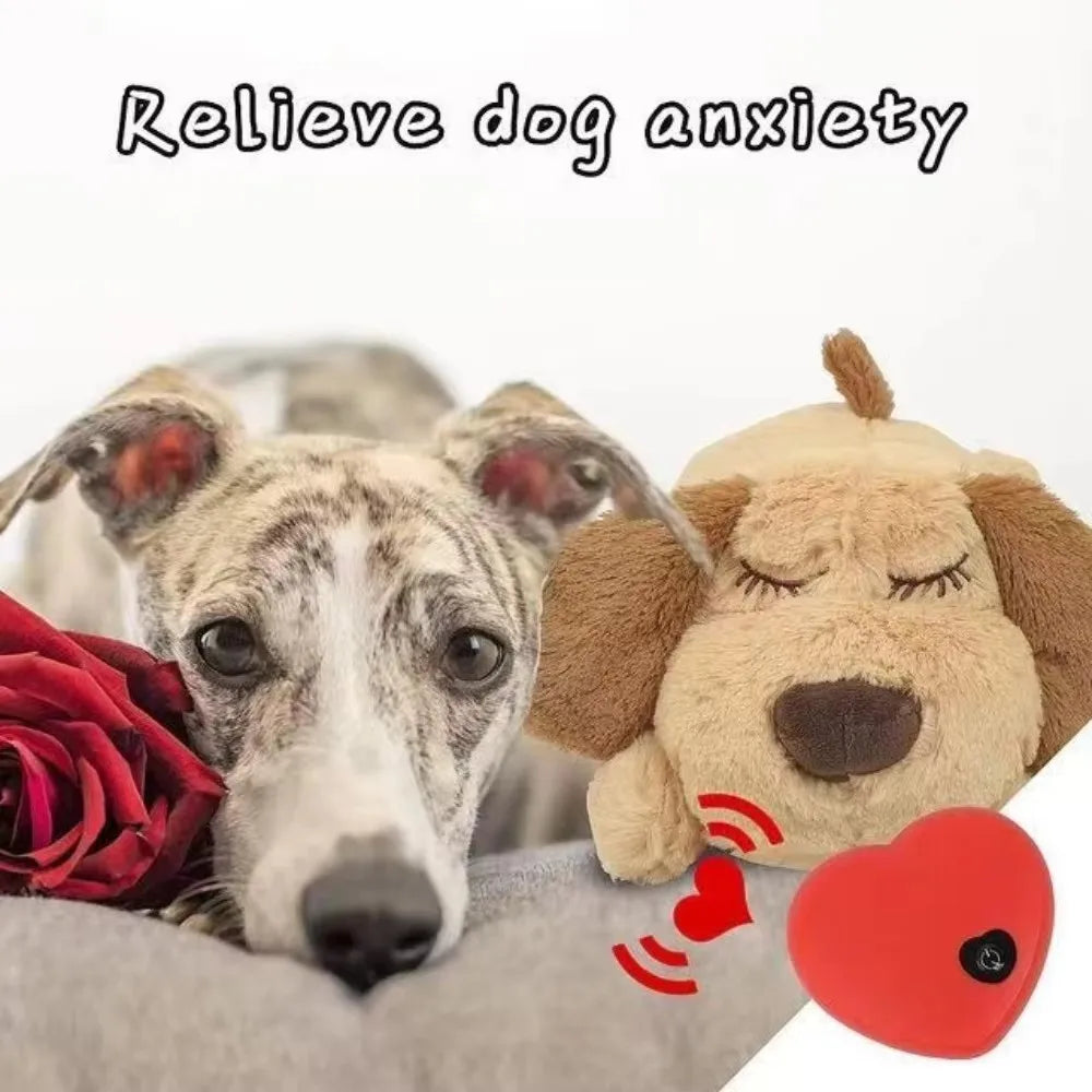 Pet Anxiety Relief Sleep Toy, Dog Interactive Plush Heartbeat Toy, Cat Soothing Companion Toy, Pet Stuffed Toy