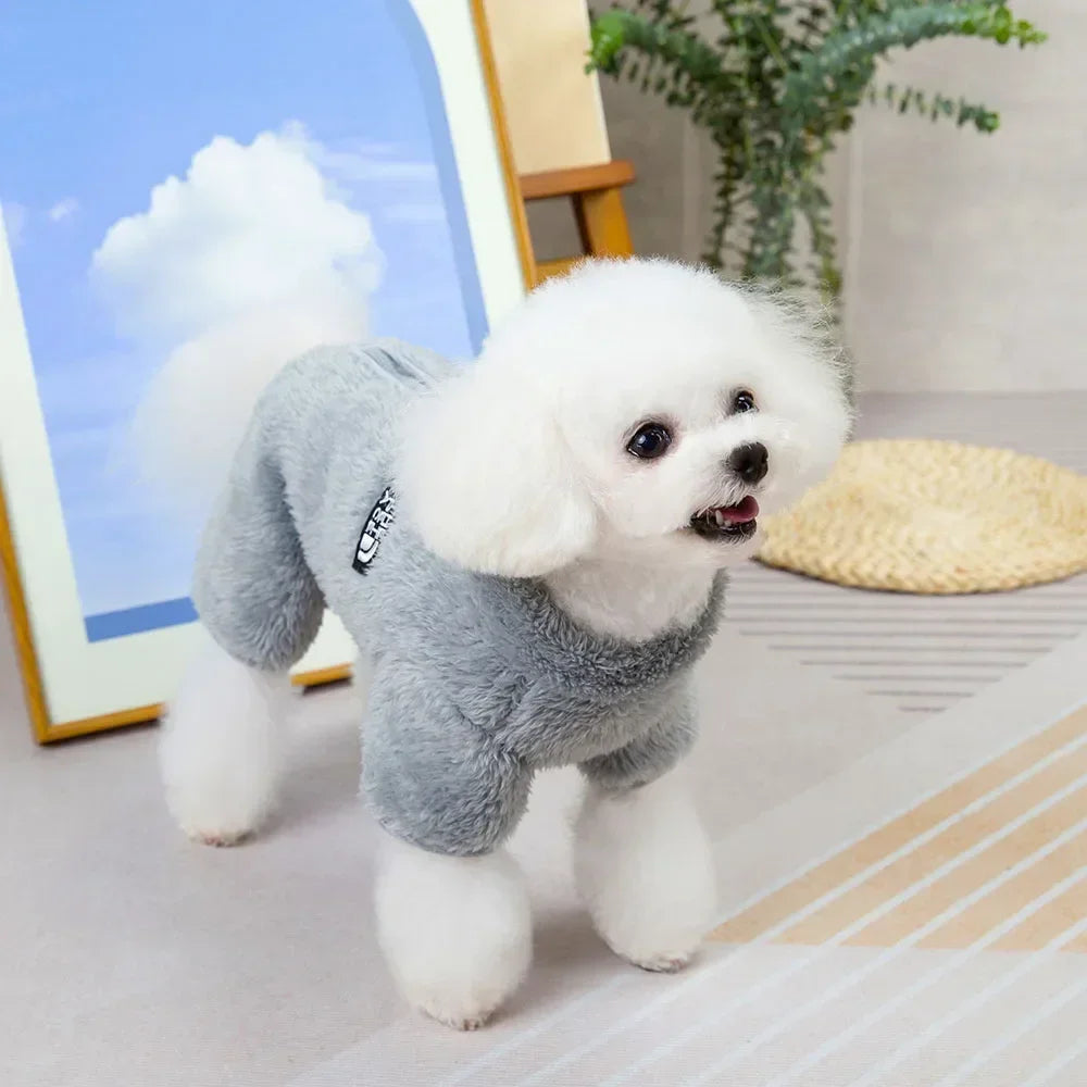 Fleece Dog Sweaters for Small Dogs Boy Girl Dog Clothes Winter Warm Pet Pajamas Pjs Jumpsuit Dog Outfits Onesies for Chihuahua