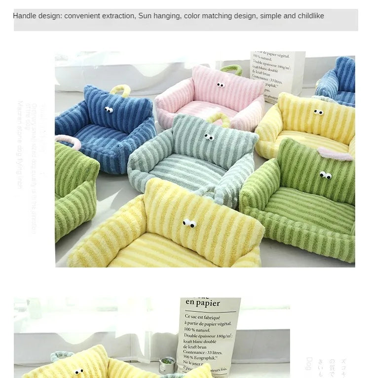 Puppy Special Sofa Kennel Winter Warm Pet Internet Celebrity Cat Nest Small Dog Sleeping Mat Cushion Winter Bed