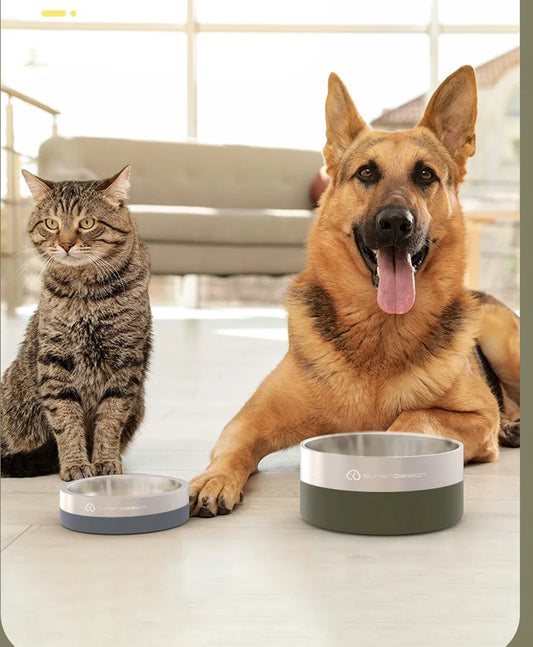 Dog Bowl for Food and Water Stainless Steel Pet Feeding Bowl Durable Non-Skid Double Wall Insulated  for Small Medium Large Pets