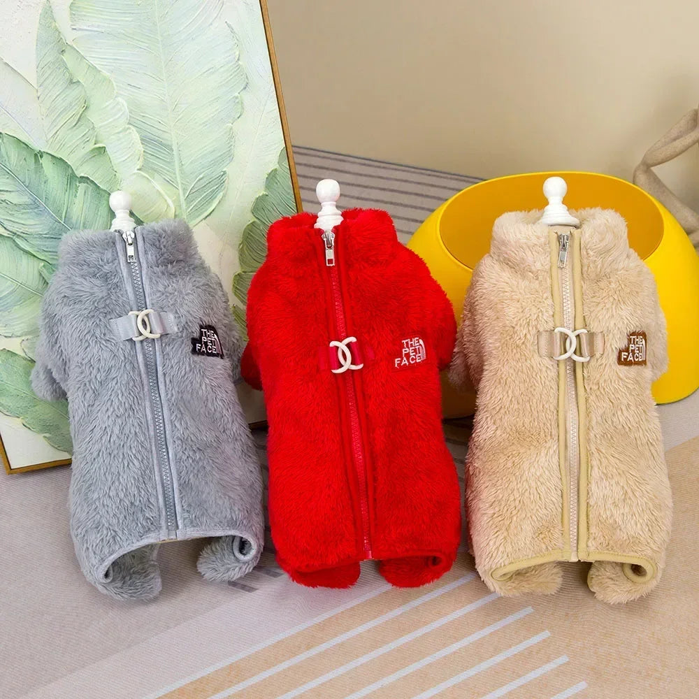 Fleece Dog Sweaters for Small Dogs Boy Girl Dog Clothes Winter Warm Pet Pajamas Pjs Jumpsuit Dog Outfits Onesies for Chihuahua