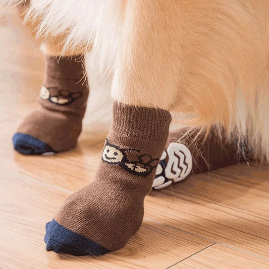 2XL-5XL Large Dogs Traction Control Cotton Socks Indoor Dog Nonskid Knit Socks for Labrador Pitbull Rottweiler German shepherd
