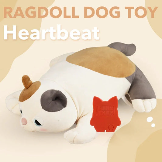 Heartbeat Puppy Toy for Dog Anxiety Relief Plush Dragon Calming Sleep Aid Companion Crate Training Warm Puppy Toy