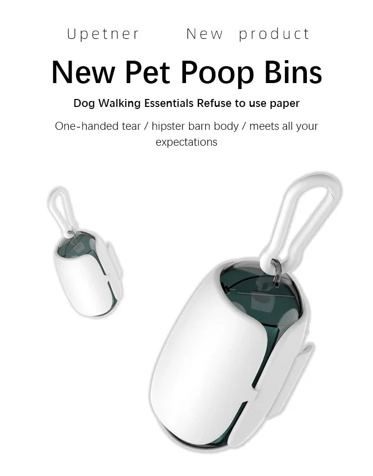 Dog Poop Bags Value Pack, 5 Rolls + 1 Dispenser with Leash Clip, Biodegradable Eco-Friendly Pet Waste Bags, No Wobbling