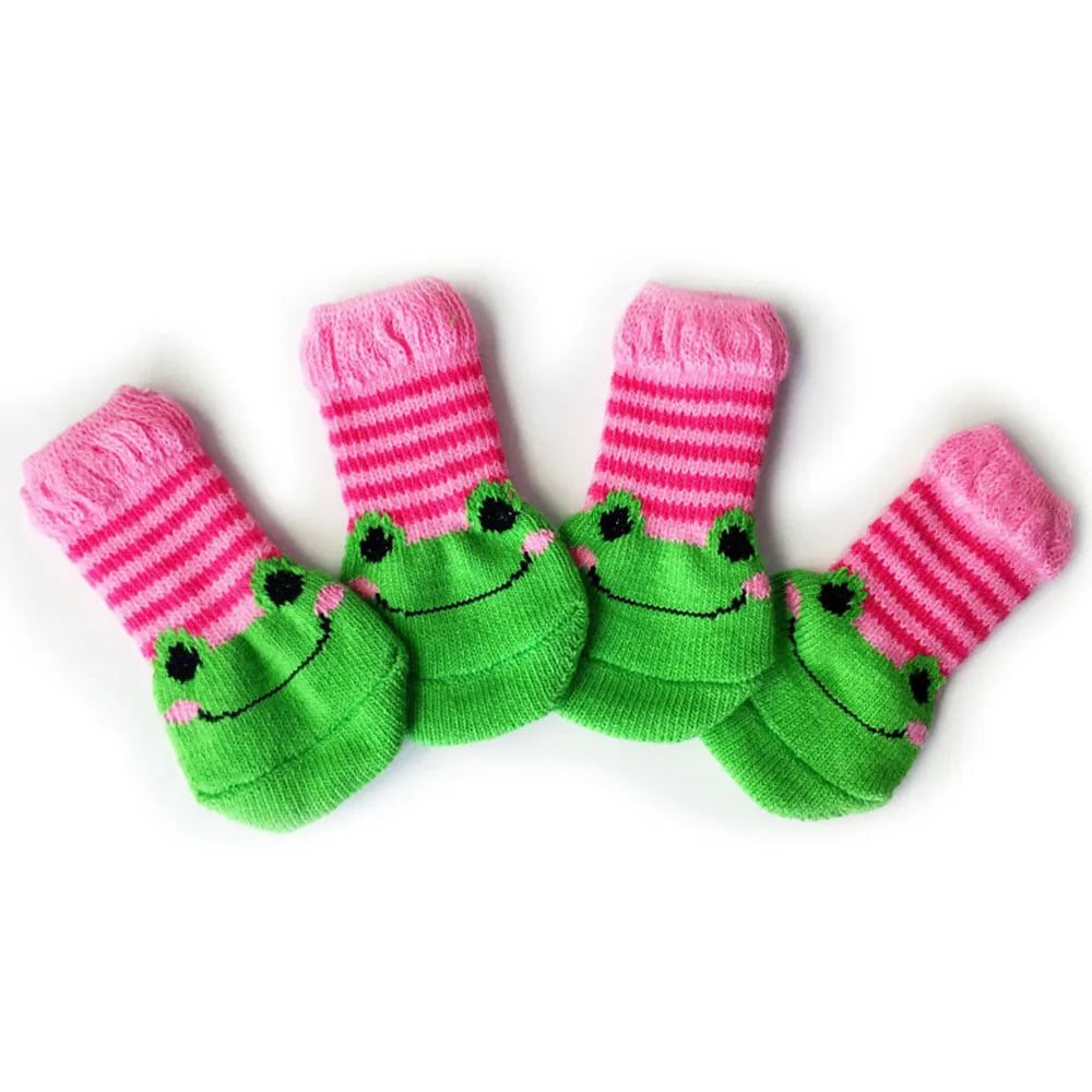 Dog Socks for Small Medium Dogs Non Skid Pet Puppy Grip Socks Paw Protectors Indoor Traction Control Socks for Hardwood Floor