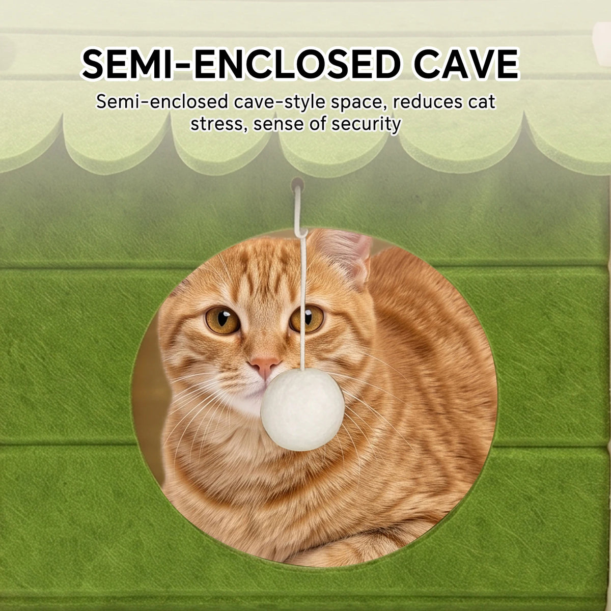 Pet Cat House, Suitable For Both Kittens And Adult Cats. Suitable For Use In Living Rooms, Bedrooms, And For Daily Rest And Play At Home. Ideal Gift For Pet-Loving Friends On Birthdays Or Special Occasions.