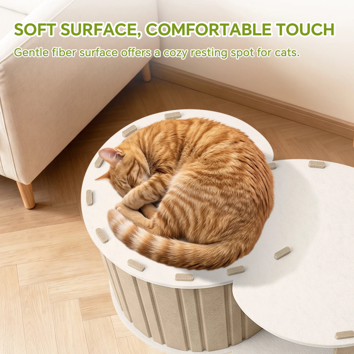 Indoor Cat Foldable Cat House - A Connected Double-Door Cat Tunnel and Semi-Enclosed Cat Hideout; Easy to Assemble; A Felt Pet House Suitable for Multiple Cats to Play and Rest - Christmas Gift