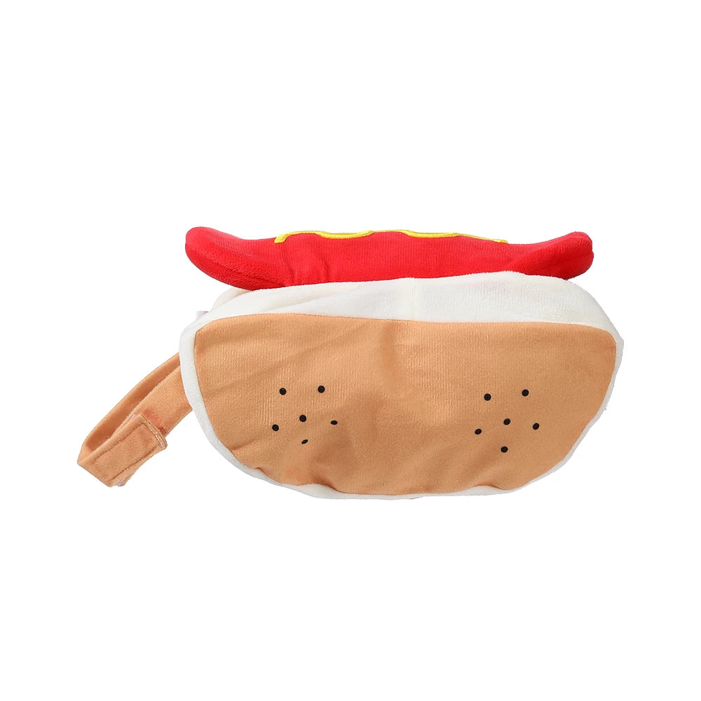 Funny Pet Hot Dog Costume Cute Puppy Clothes Cosplay Outfit for Birthday Party Halloween Christmas Photo Shoot Holiday Dress Up