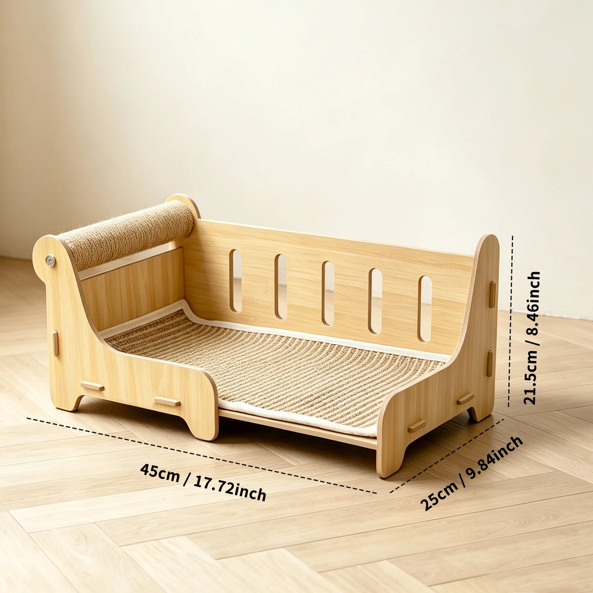 Pet Leisure Chair - Integrated Jute Cat Scratch Pad, Suitable For Indoor Cats To Sharpen Their Claws, Take Naps And For Daily Use. A Great Pet Christmas Gift.